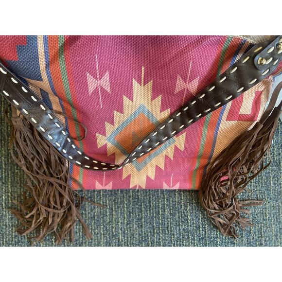 Woman Bags Female Handbag Hand One Shoulder Crossbody Bags Tassel western aztec - Picture 6 of 7